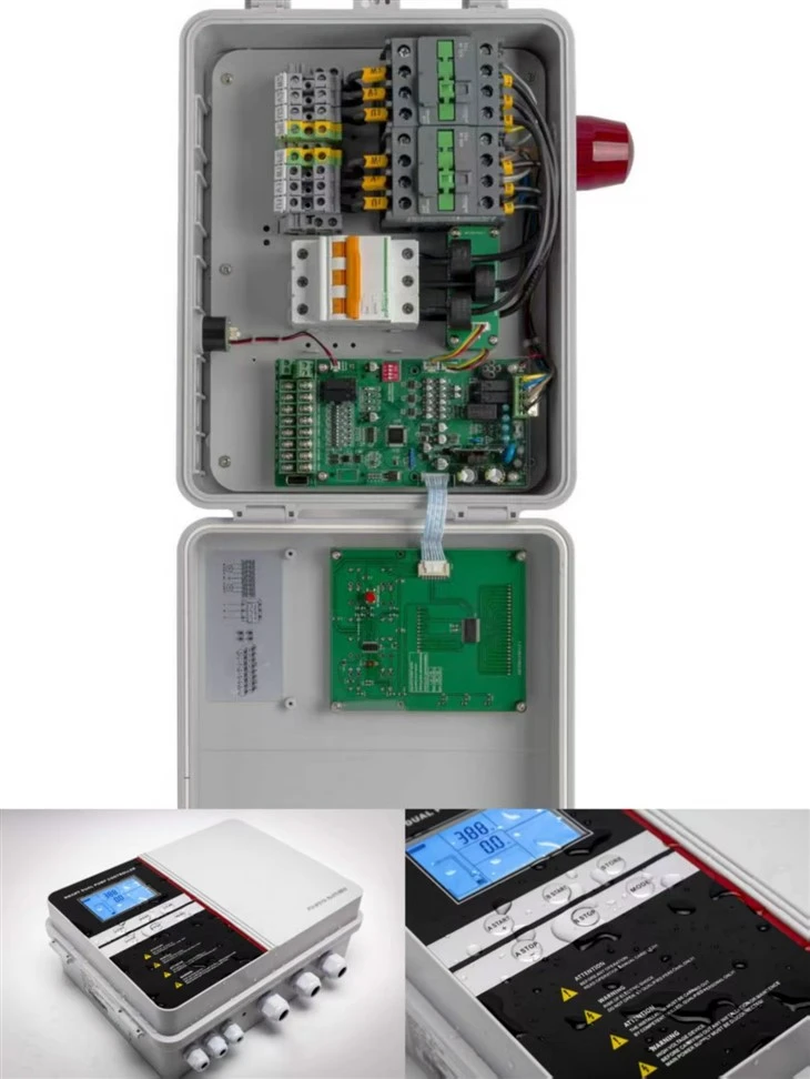 Twa Faz 0.75-4kw Doub Ponp Kontwòl Panel